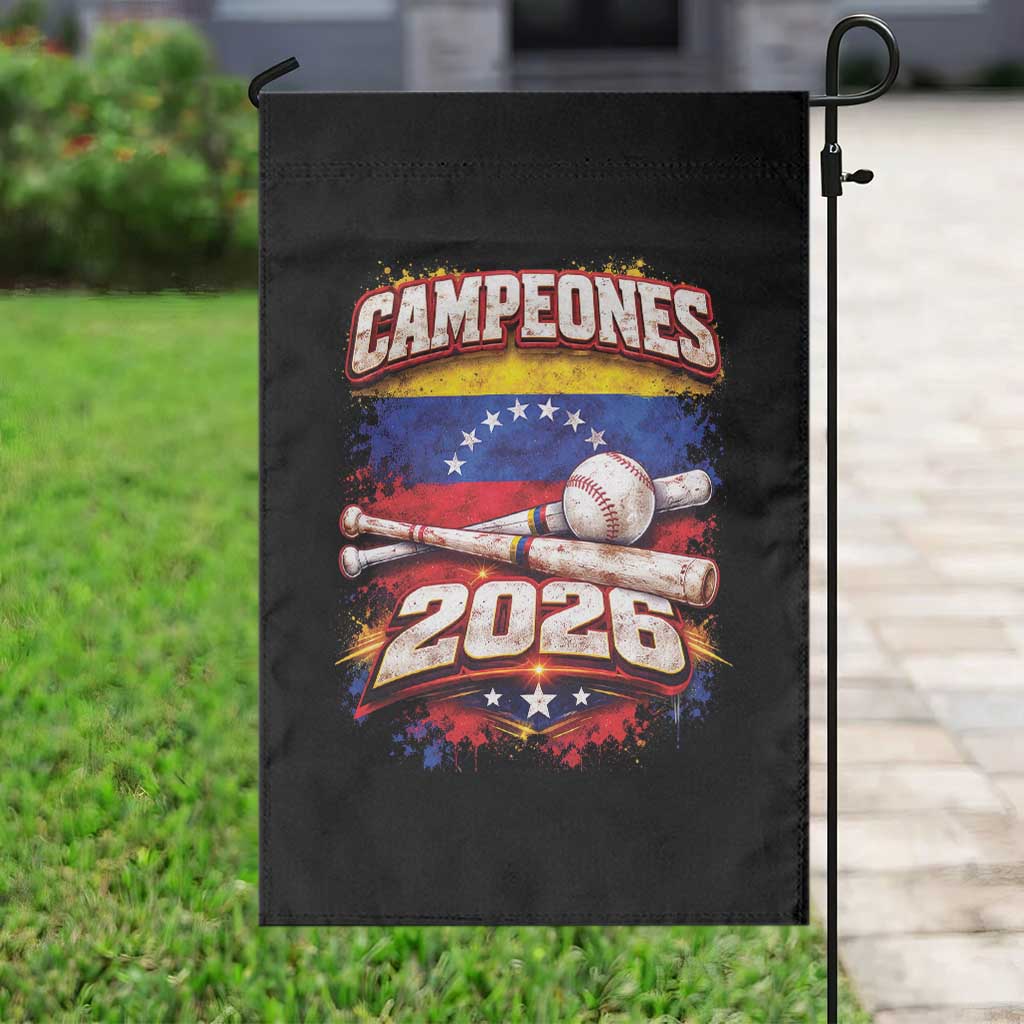 Venezuela Campeones 2026 Baseball Championship Garden Flag Vintage Venezuelan Flag
