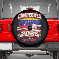 Venezuela Campeones 2026 Baseball Championship Spare Tire Cover Vintage Venezuelan Flag
