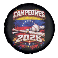 Venezuela Campeones 2026 Baseball Championship Spare Tire Cover Vintage Venezuelan Flag
