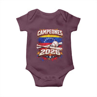 Venezuela Campeones 2026 Baseball Championship Baby Onesie Vintage Venezuelan Flag