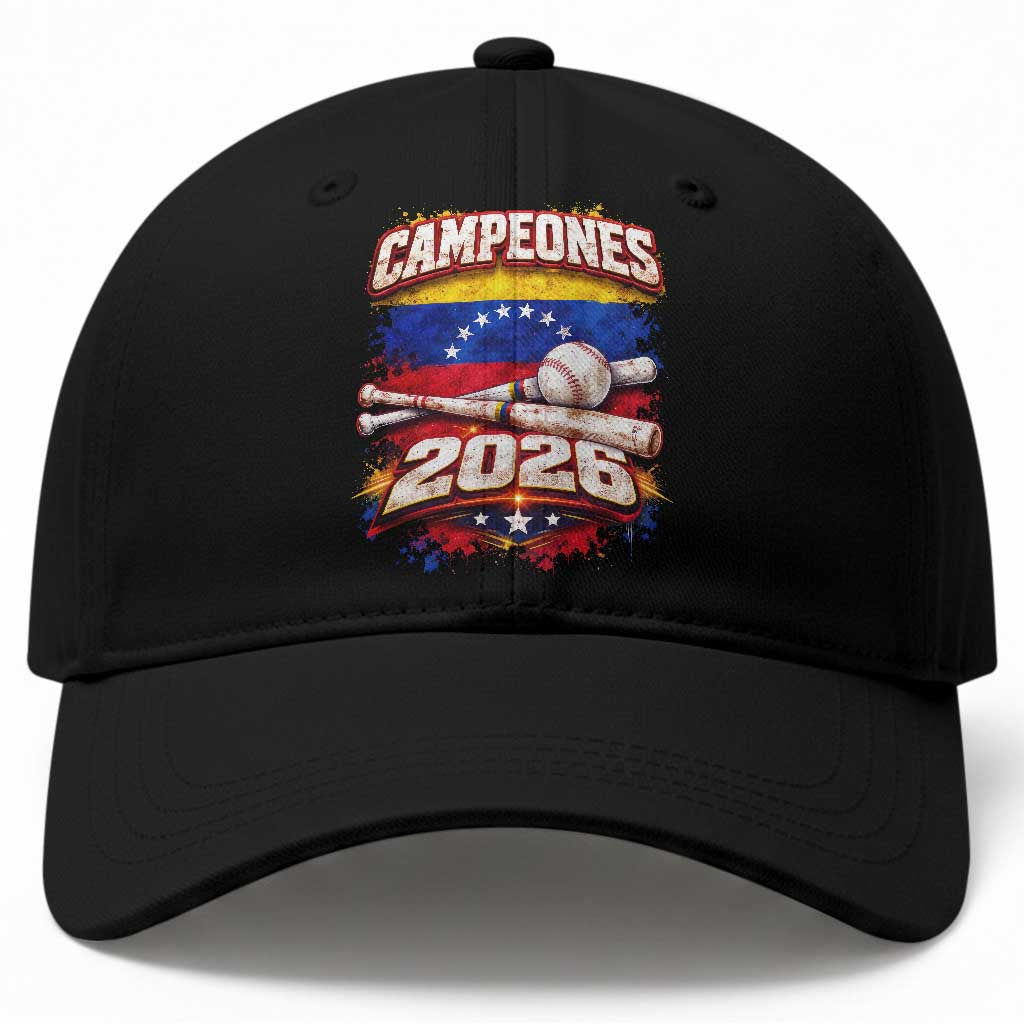 Venezuela Campeones 2026 Baseball Championship Baseball Cap Vintage Venezuelan Flag