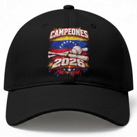 Venezuela Campeones 2026 Baseball Championship Baseball Cap Vintage Venezuelan Flag