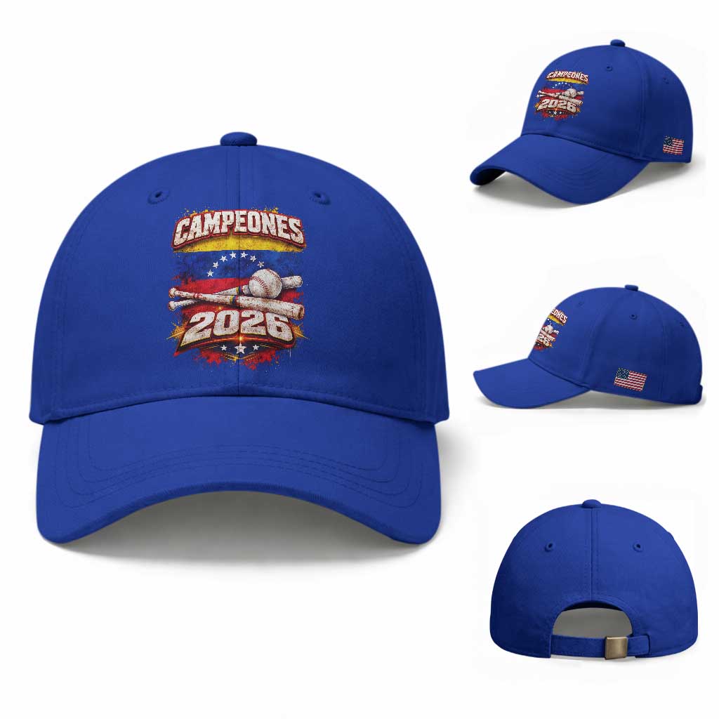 Venezuela Campeones 2026 Baseball Championship Baseball Cap Vintage Venezuelan Flag