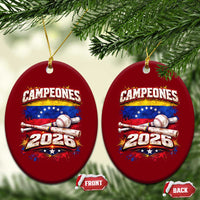 Venezuela Campeones 2026 Baseball Championship Ceramic Ornament Vintage Venezuelan Flag