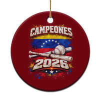 Venezuela Campeones 2026 Baseball Championship Ceramic Ornament Vintage Venezuelan Flag