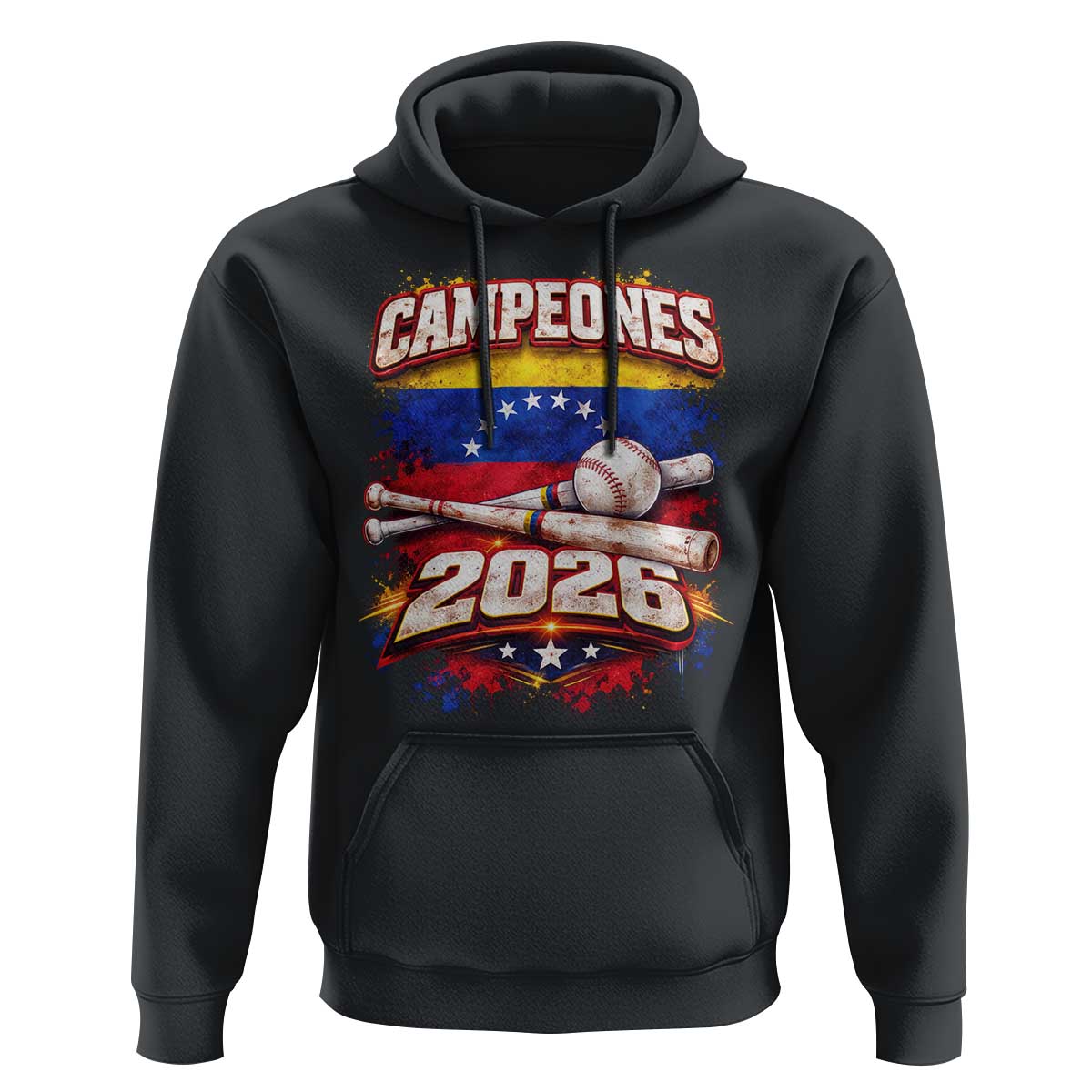 Venezuela Campeones 2026 Baseball Championship Hoodie Vintage Venezuelan Flag