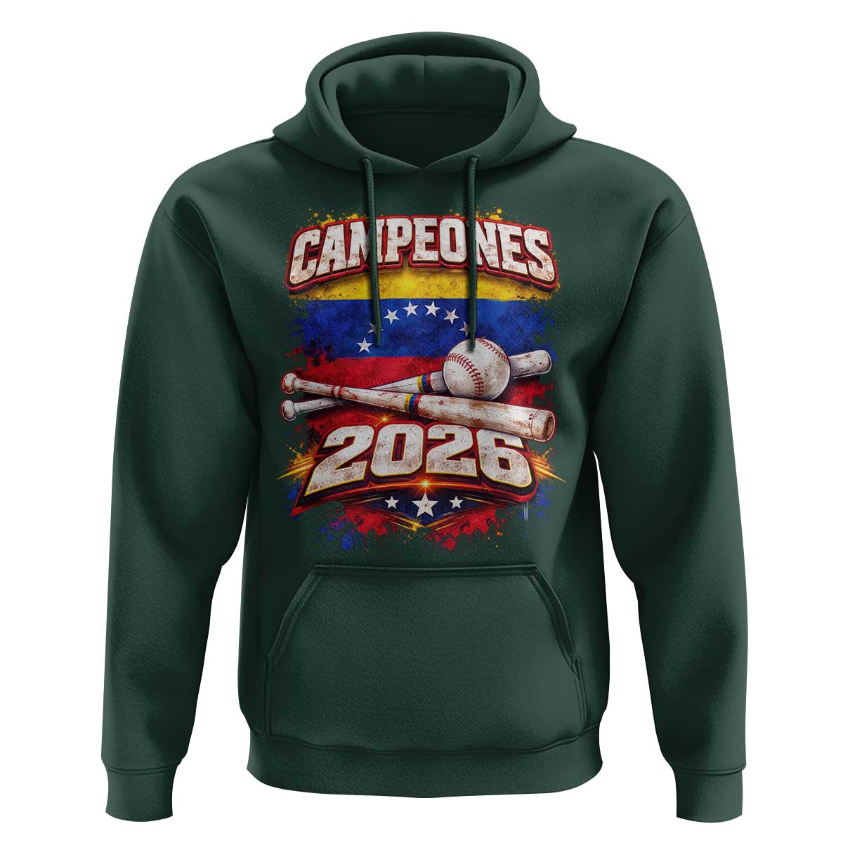 Venezuela Campeones 2026 Baseball Championship Hoodie Vintage Venezuelan Flag