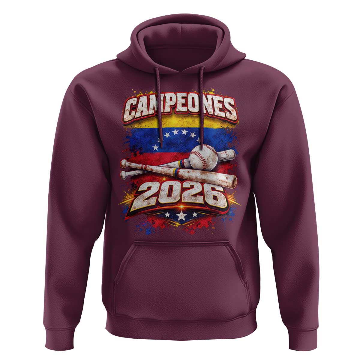 Venezuela Campeones 2026 Baseball Championship Hoodie Vintage Venezuelan Flag