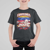 Venezuela Campeones 2026 Baseball Championship T Shirt For Kid Vintage Venezuelan Flag