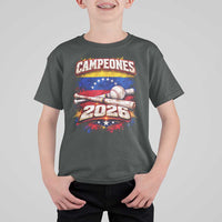 Venezuela Campeones 2026 Baseball Championship T Shirt For Kid Vintage Venezuelan Flag