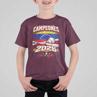 Venezuela Campeones 2026 Baseball Championship T Shirt For Kid Vintage Venezuelan Flag