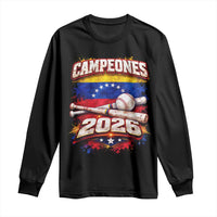 Venezuela Campeones 2026 Baseball Championship Long Sleeve Shirt Vintage Venezuelan Flag