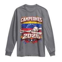 Venezuela Campeones 2026 Baseball Championship Long Sleeve Shirt Vintage Venezuelan Flag