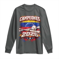 Venezuela Campeones 2026 Baseball Championship Long Sleeve Shirt Vintage Venezuelan Flag