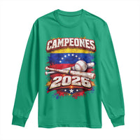 Venezuela Campeones 2026 Baseball Championship Long Sleeve Shirt Vintage Venezuelan Flag
