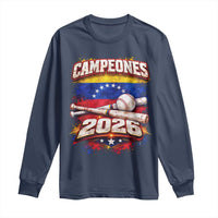 Venezuela Campeones 2026 Baseball Championship Long Sleeve Shirt Vintage Venezuelan Flag