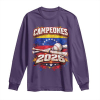 Venezuela Campeones 2026 Baseball Championship Long Sleeve Shirt Vintage Venezuelan Flag