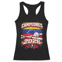 Venezuela Campeones 2026 Baseball Championship Racerback Tank Top Vintage Venezuelan Flag