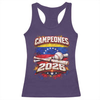 Venezuela Campeones 2026 Baseball Championship Racerback Tank Top Vintage Venezuelan Flag