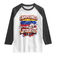 Venezuela Campeones 2026 Baseball Championship Raglan Shirt Vintage Venezuelan Flag