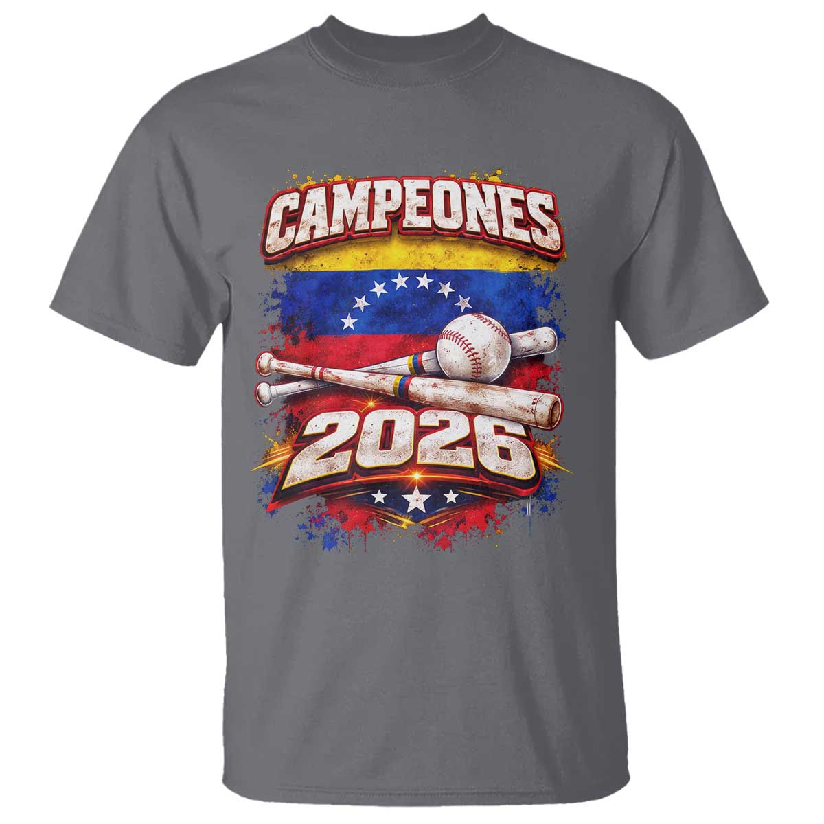 Venezuela Campeones 2026 Baseball Championship T Shirt Vintage Venezuelan Flag