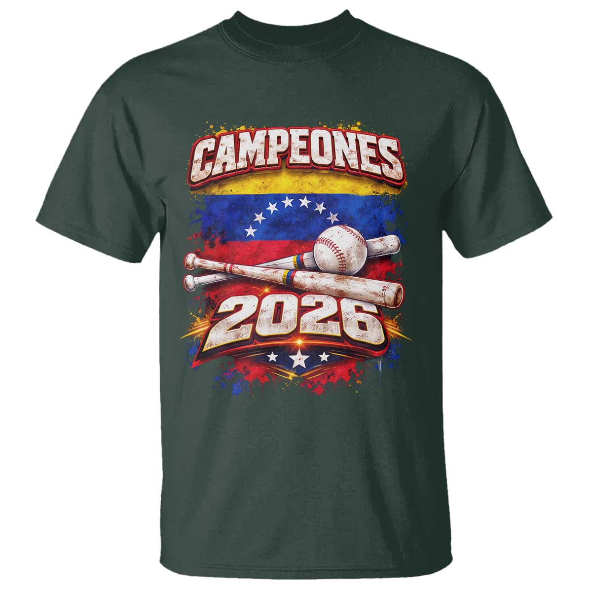 Venezuela Campeones 2026 Baseball Championship T Shirt Vintage Venezuelan Flag