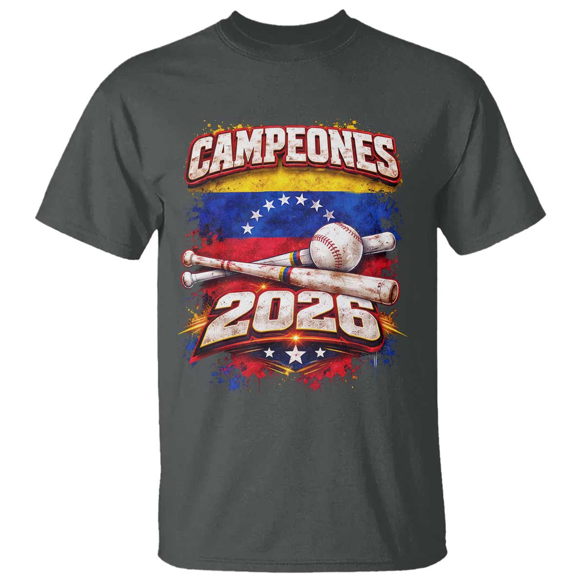 Venezuela Campeones 2026 Baseball Championship T Shirt Vintage Venezuelan Flag