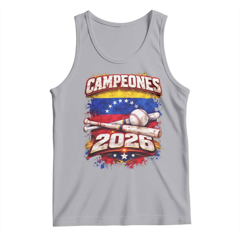 Venezuela Campeones 2026 Baseball Championship Tank Top Vintage Venezuelan Flag