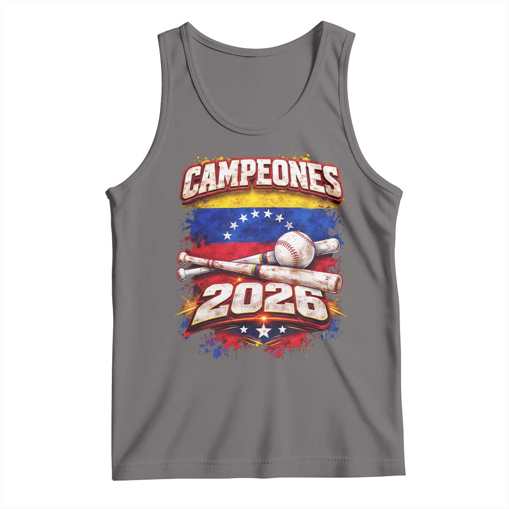 Venezuela Campeones 2026 Baseball Championship Tank Top Vintage Venezuelan Flag