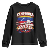 Venezuela Campeones 2026 Baseball Championship Youth Sweatshirt Vintage Venezuelan Flag