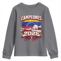 Venezuela Campeones 2026 Baseball Championship Youth Sweatshirt Vintage Venezuelan Flag