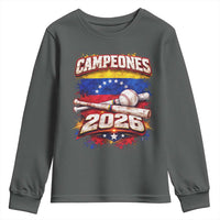 Venezuela Campeones 2026 Baseball Championship Youth Sweatshirt Vintage Venezuelan Flag