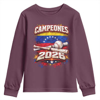 Venezuela Campeones 2026 Baseball Championship Youth Sweatshirt Vintage Venezuelan Flag