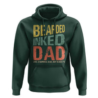 Funny Bearded Inked Dad Like A Normal Dad But Badass Hoodie Father's Day