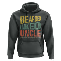 Funny Bearded Inked Uncle Like A Normal Uncle But Badass Hoodie Father's Day