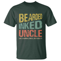 Funny Bearded Inked Uncle Like A Normal Uncle But Badass T Shirt Father's Day