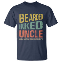 Funny Bearded Inked Uncle Like A Normal Uncle But Badass T Shirt Father's Day