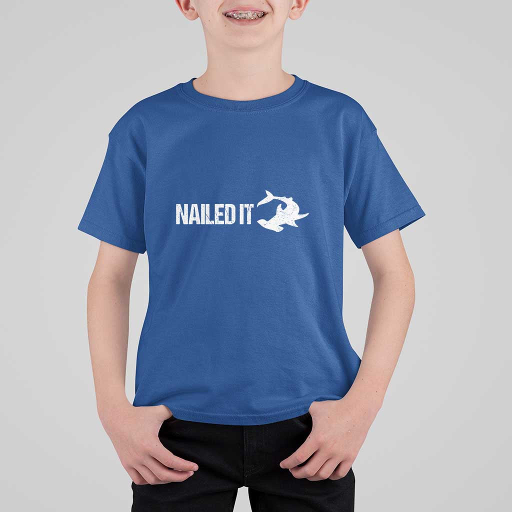 Funny Hammerhead Shark T Shirt For Kid Nailed It Shark Lover - Wonder Print Shop