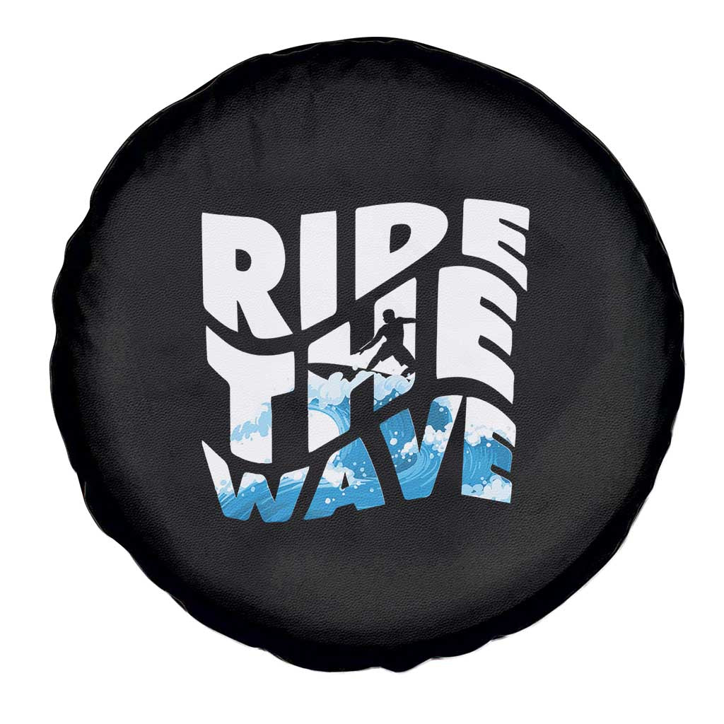 Surfing Spare Tire Cover Ride The Wave Surfer Boardsport Wave - Wonder Print Shop