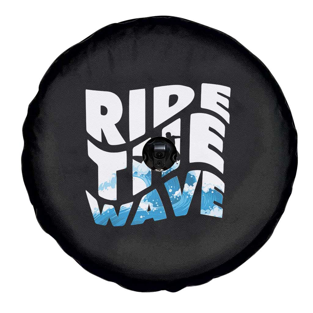 Surfing Spare Tire Cover Ride The Wave Surfer Boardsport Wave - Wonder Print Shop