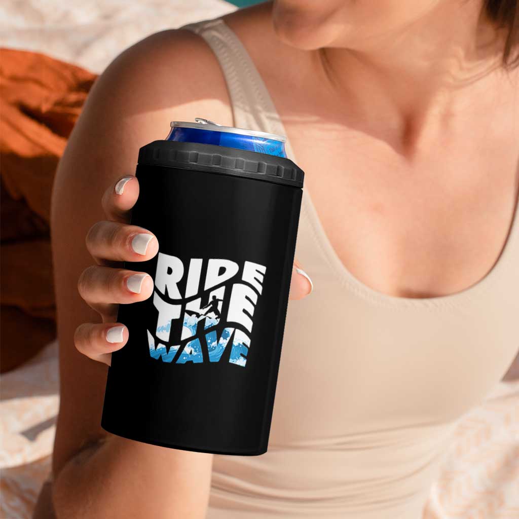 Surfing 4 in 1 Can Cooler Tumbler Ride The Wave Surfer Boardsport Wave - Wonder Print Shop