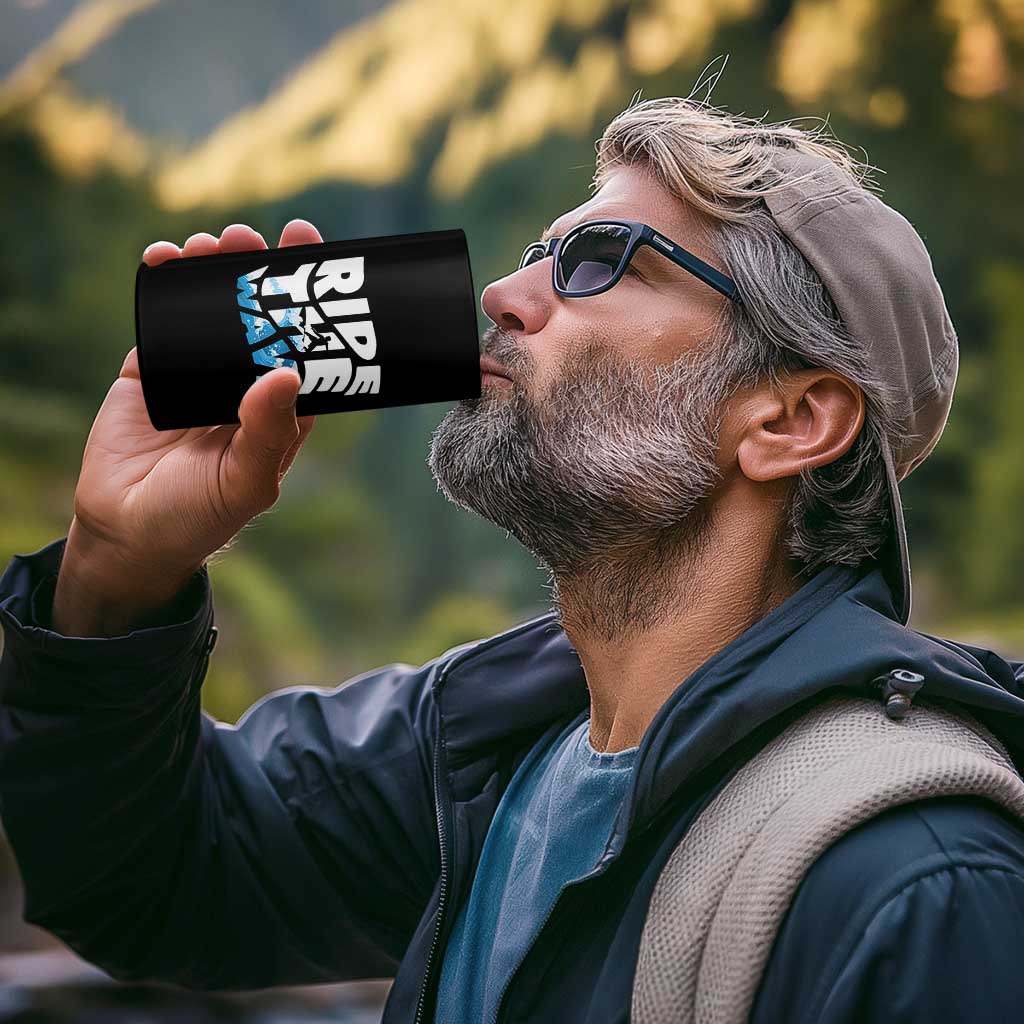 Surfing 4 in 1 Can Cooler Tumbler Ride The Wave Surfer Boardsport Wave - Wonder Print Shop