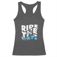 Surfing Racerback Tank Top Ride The Wave Surfer Boardsport Wave - Wonder Print Shop