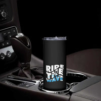 Surfing Skinny Tumbler Ride The Wave Surfer Boardsport Wave - Wonder Print Shop