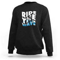 Surfing Sweatshirt Ride The Wave Surfer Boardsport Wave - Wonder Print Shop