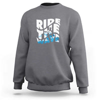 Surfing Sweatshirt Ride The Wave Surfer Boardsport Wave - Wonder Print Shop