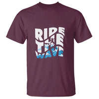 Surfing T Shirt Ride The Wave Surfer Boardsport Wave - Wonder Print Shop