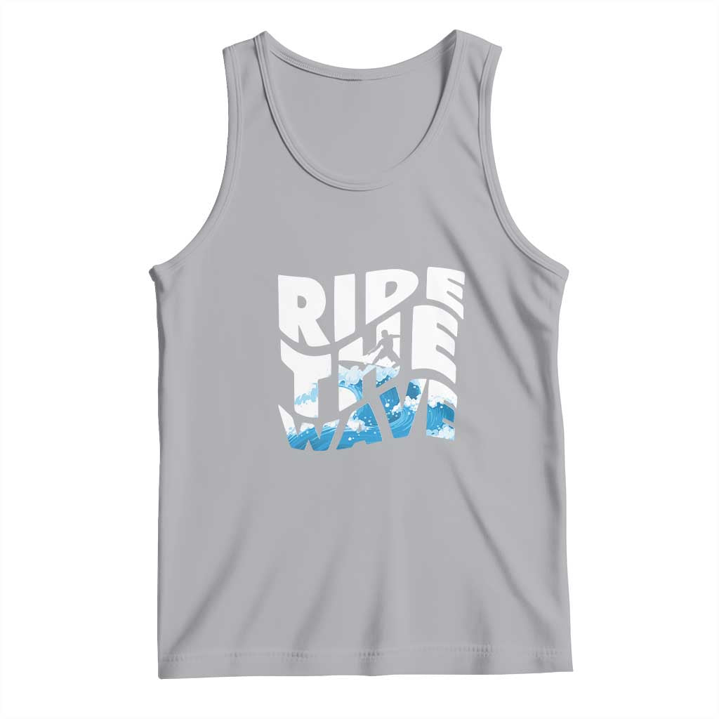 Surfing Tank Top Ride The Wave Surfer Boardsport Wave - Wonder Print Shop