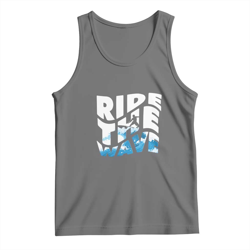 Surfing Tank Top Ride The Wave Surfer Boardsport Wave - Wonder Print Shop