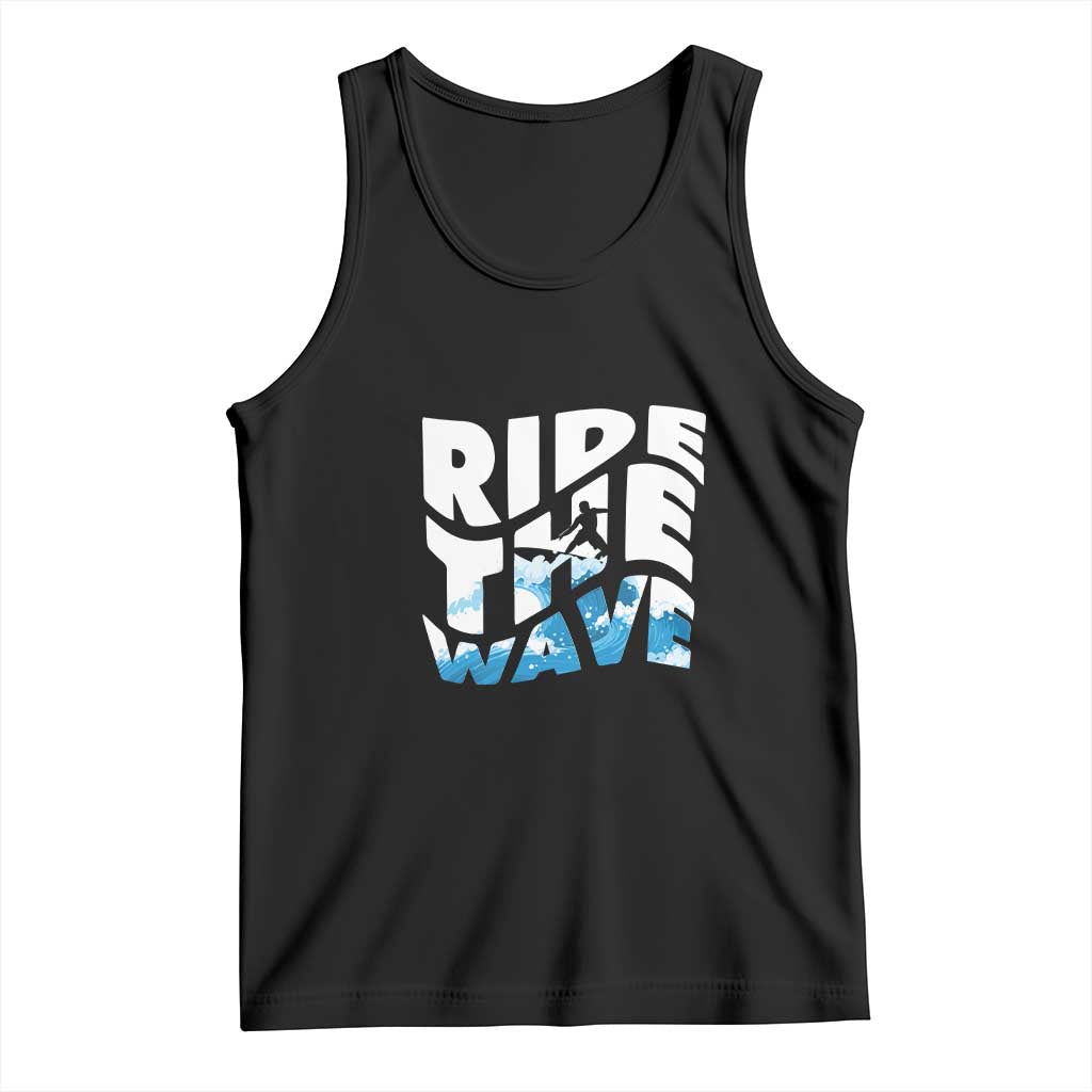 Surfing Tank Top Ride The Wave Surfer Boardsport Wave - Wonder Print Shop